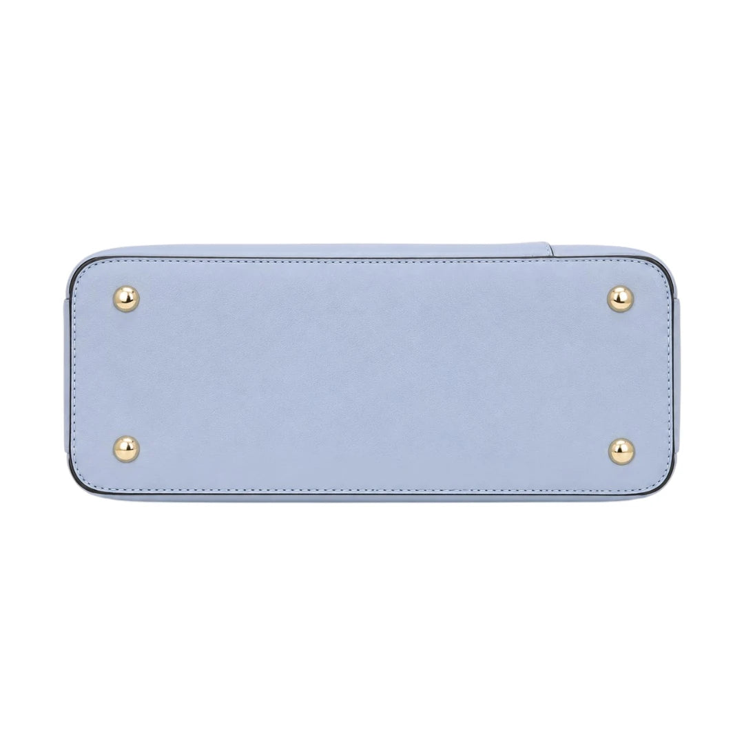Ounza Premium Sky Blue Leather Office Handbag for Female Fashion