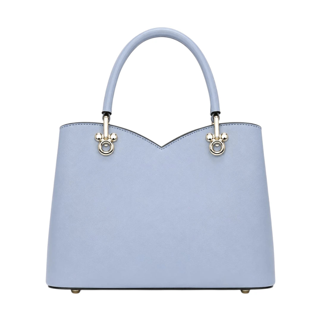 Ounza Premium Sky Blue Leather Office Handbag for Female Fashion